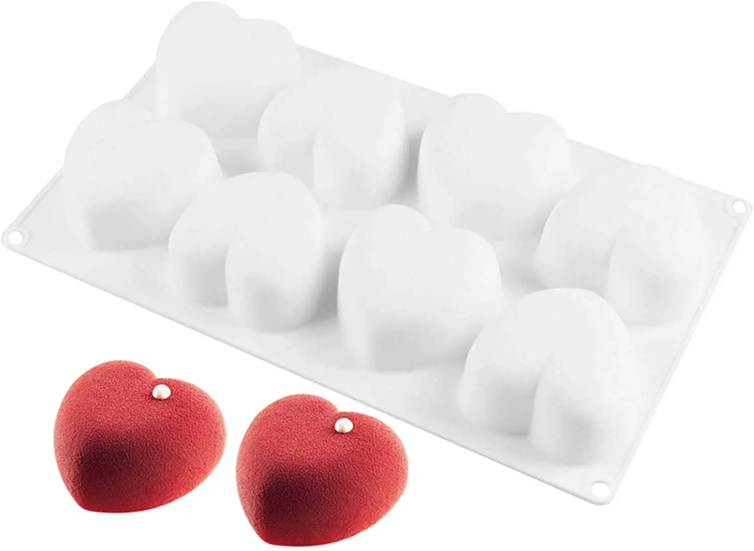 8 Cavity heart shaped mousse pastry entremet mould