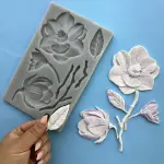 Large flowers with steam silicone mould