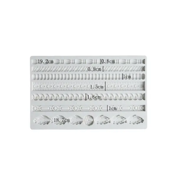 Vintage Rope Relief Silicone Cake Fondant boarder Mould