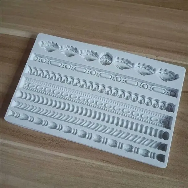 Vintage Rope Relief Silicone Cake Fondant boarder Mould