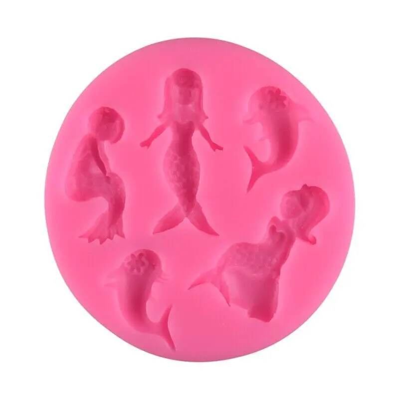 5 cavity 3D Mermaid Silicone mould