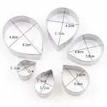 6 Pcs Rose flower Fondant Sugar craft Stainless Steel Cutter set