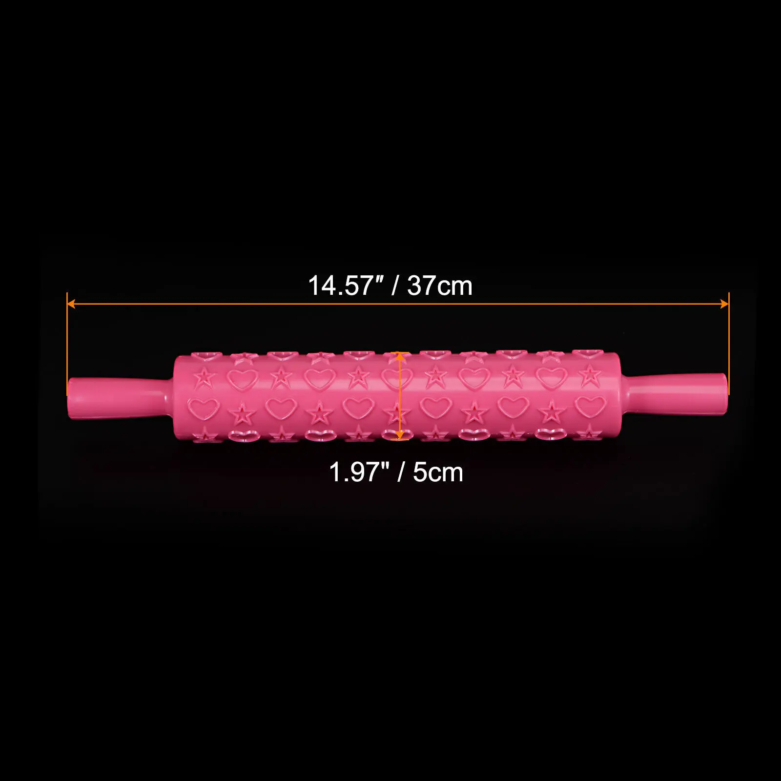 Heart and star Embossing Rolling Pin