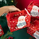 1Pcs 2Cavity Cupcake Box Santa Cupcake Box For Mousse,Pudding,Pastry
