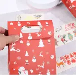 10Pcs Red Christmas Portable Paper Bags