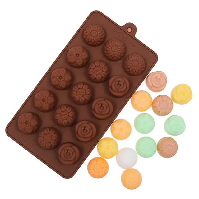 3 different flower Chocolate silicone Mould