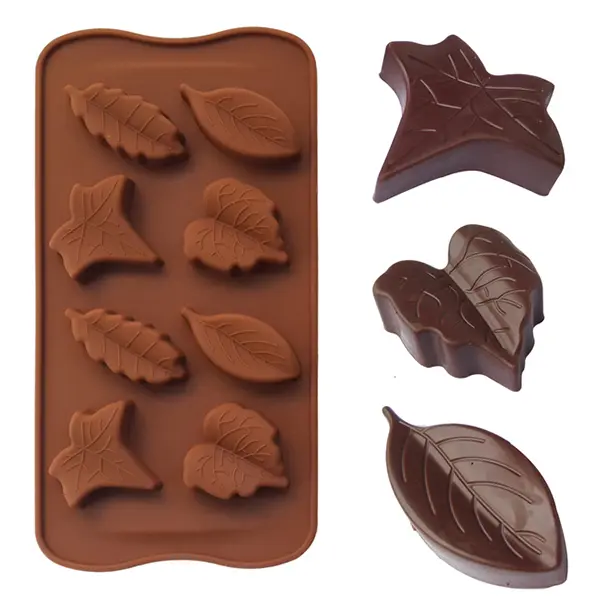 8 cavity leaf Chocolate silicone Mould