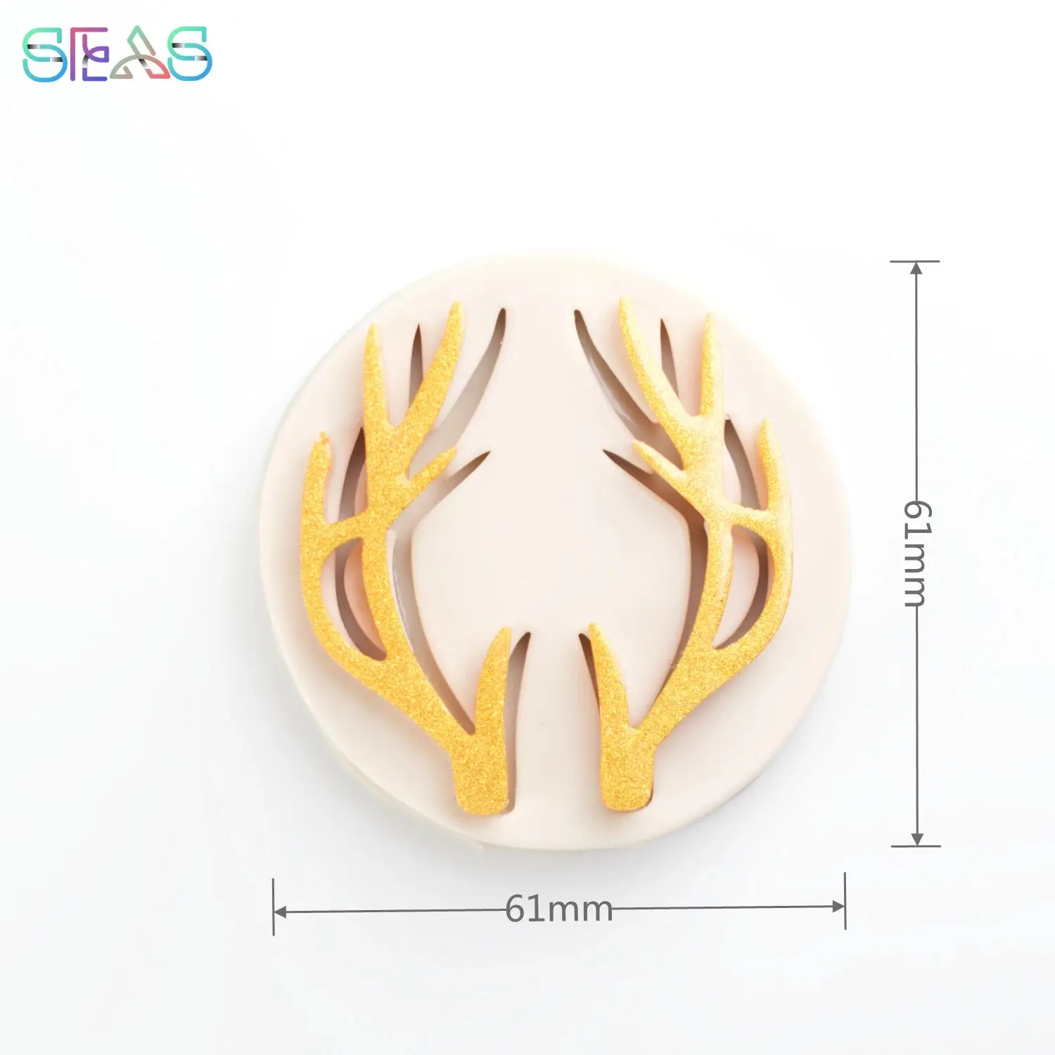 Christmas Reindeer Horn Silicone fondant mould