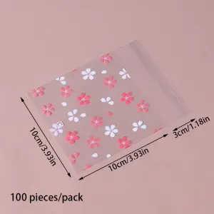 Flower 100pcs Cookie Candy Sleeve