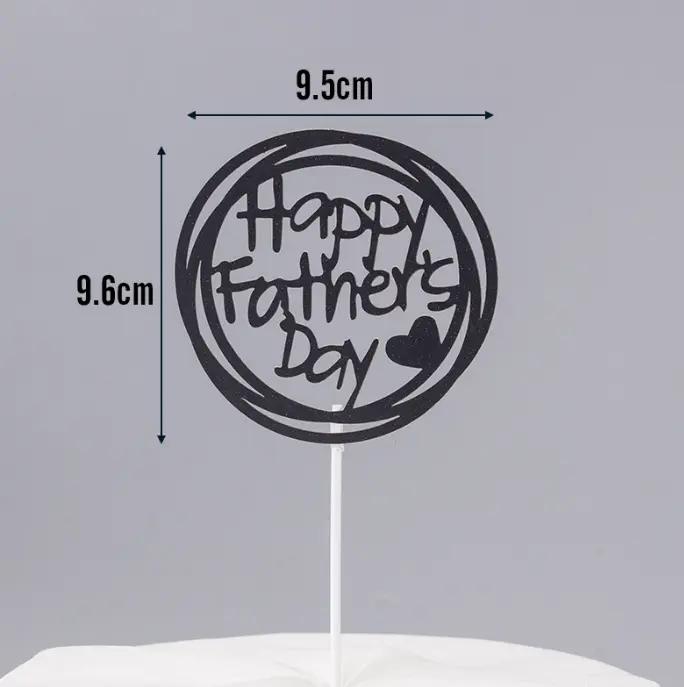 2 pcs Happy fathers day paper cake topper