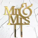 1 pcs Mr and Mrs cake topper