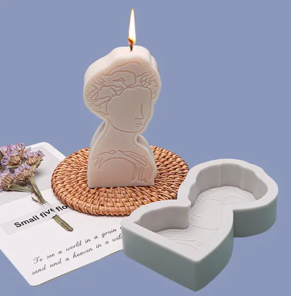 3D Beauty Elegant Girl Silicone Candle Mould