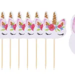 24 pcs Unicorn Pattern for Cake and cupcake Topper Decoration