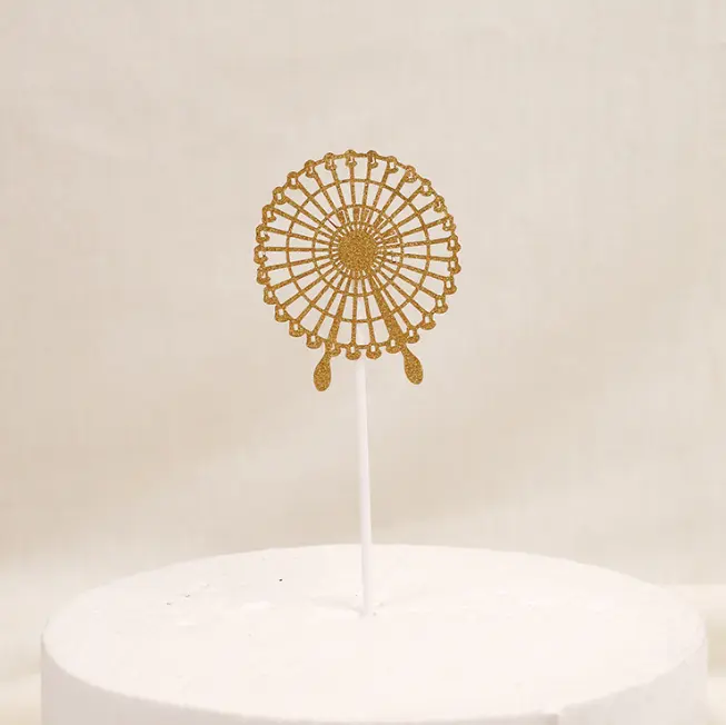 2 pcs spider web halloween cake topper
