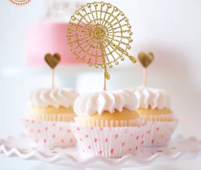 2 pcs spider web halloween cake topper
