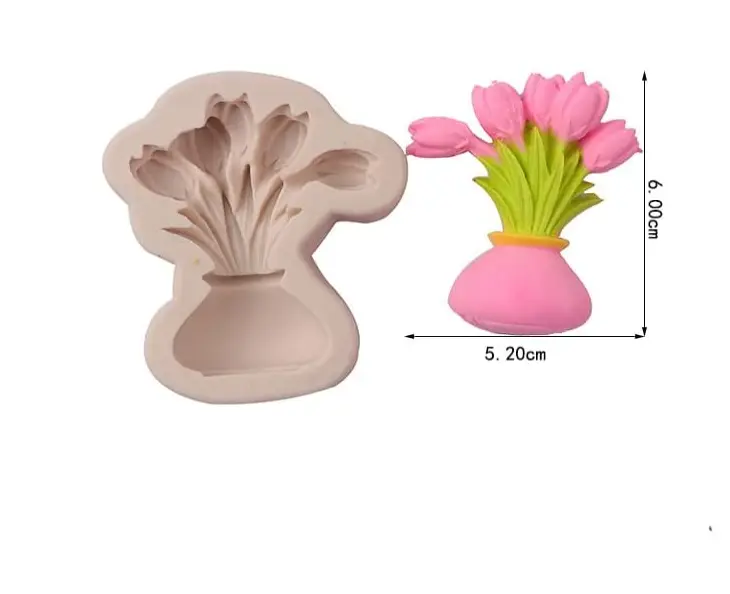 Tulip Shaped flower pot silicone Mould