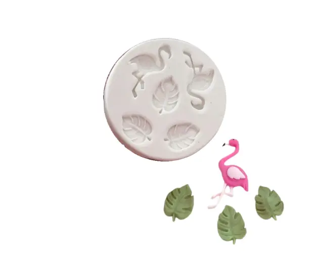 Flamingo mould palm leaves mould tropical Sugarcraft Soap