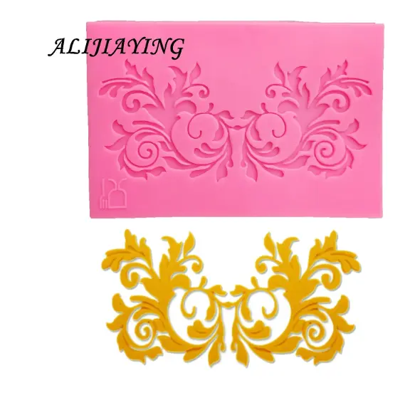 lace texture floral silicone fondant mould