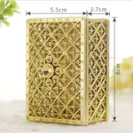 1 pcs Biodegradable Simple polymer Candy Boxes Plastic Wedding Favor Boxes Candy Jars Candy Storage Boxes Gift Boxes for Wedding Baby Shower Christmas Birthday Party,Gold Supplier