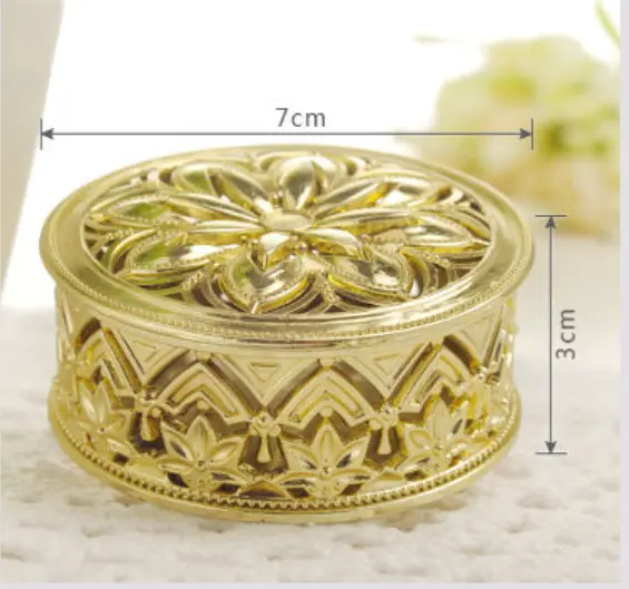 1 pcs Biodegradable Simple polymer Candy Boxes Plastic Wedding Favor Boxes Candy Jars Candy Storage Boxes Gift Boxes for Wedding Baby Shower Christmas Birthday Party,Gold Supplier