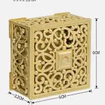 1 pcs Biodegradable Simple polymer Candy Boxes Plastic Wedding Favor Boxes Candy Jars Candy Storage Boxes Gift Boxes for Wedding Baby Shower Christmas Birthday Party,Gold Supplier