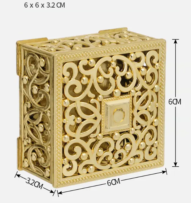 1 pcs Biodegradable Simple polymer Candy Boxes Plastic Wedding Favor Boxes Candy Jars Candy Storage Boxes Gift Boxes for Wedding Baby Shower Christmas Birthday Party,Gold Supplier