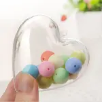 Clear heart plastic small gift box size 10cm