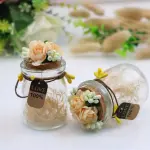 6 pcs set Floral Glass Jars 100ml/3.4oz for candles/wedding flavors/candy/gifting/chocolate