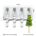 3 cavity Christmas Tree Popsicle Mould Ice Pop Mould