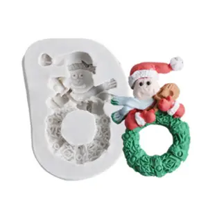 Christmas santa theme silicone mould