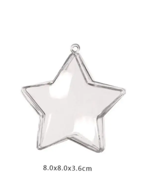 1 pcs clear star christmas theme candy/chocolate transparent box small