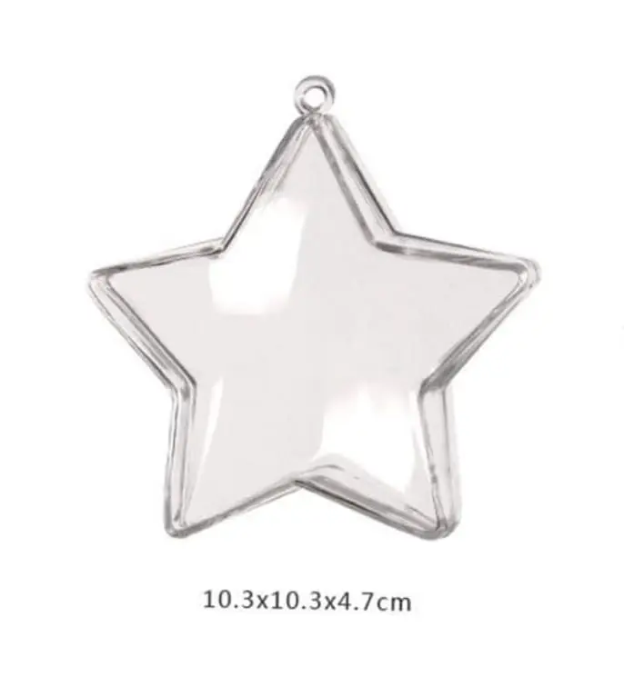 1 pcs clear star christmas theme candy/chocolate transparent box big