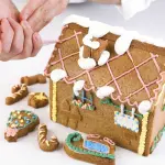 2 pcs Different Christmas Houses Silicone Cake Mold for chocolate and cookie