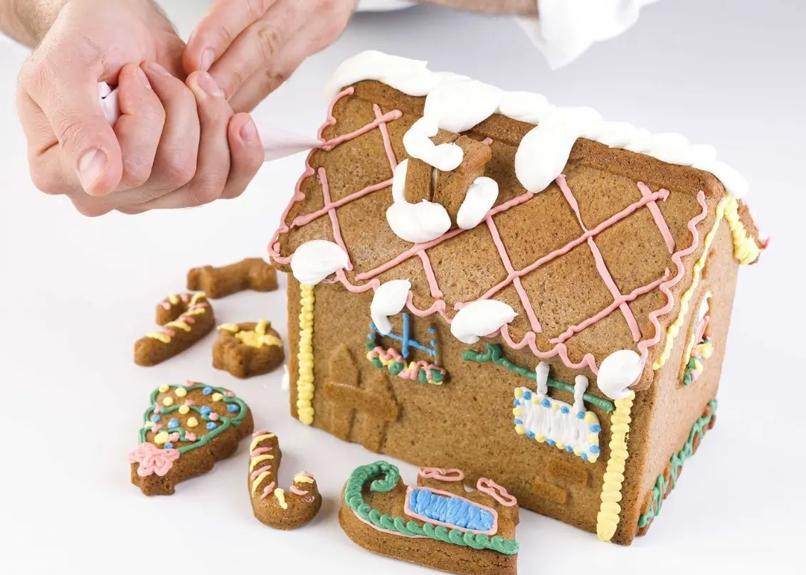 2 pcs Different Christmas Houses Silicone Cake Mold for chocolate and cookie