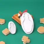 2 pcs Christmas snowman cookie plunger set