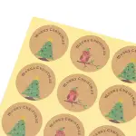 1 sheet with 12 sticker Christmas theme sticker sheet