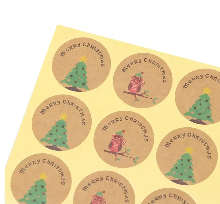 1 sheet with 12 sticker Christmas theme sticker sheet