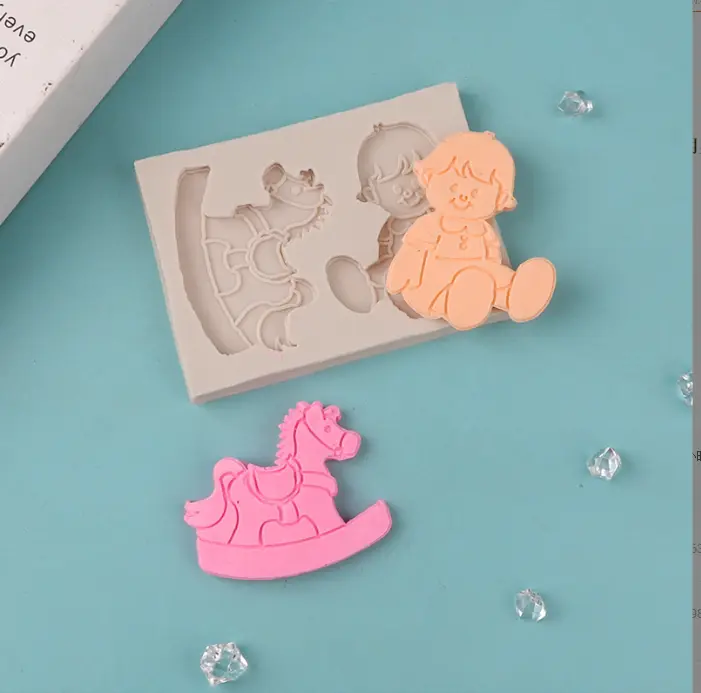 Baby horse baby shower theme silicone mould