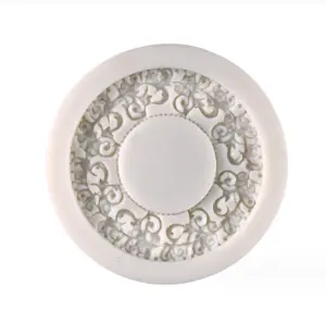Floral round frame silicone mould