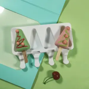 4 Christmas Tree Popsicle Mould