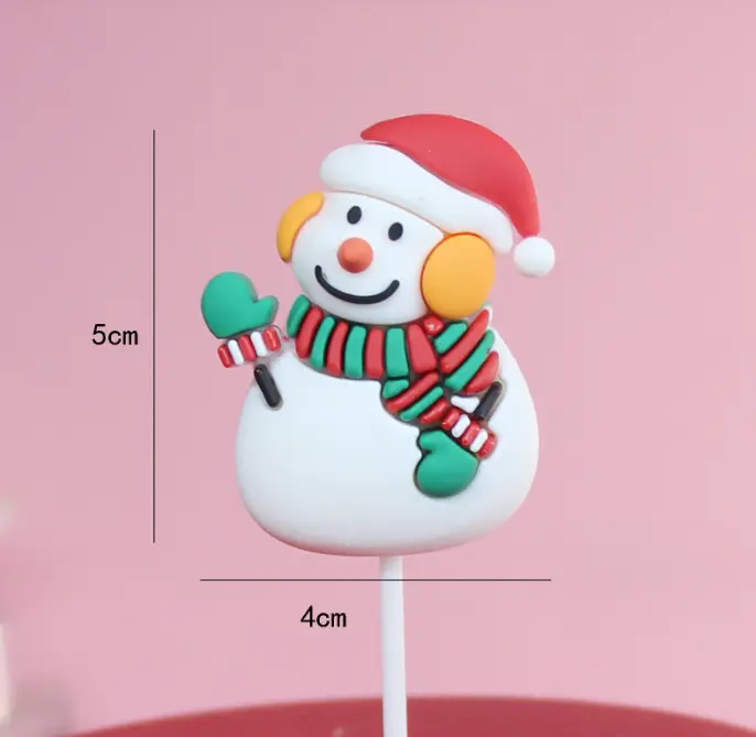 1 pcs snowman Christmas cake toy topper