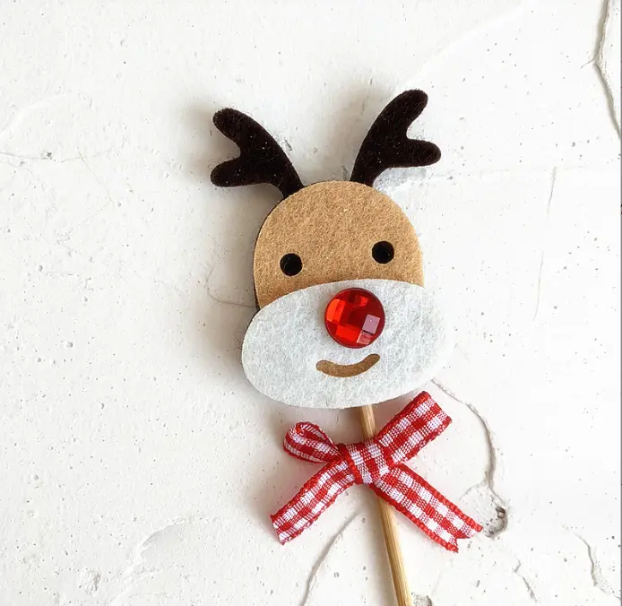 3 pcs Christmas Reindeer theme cake topper