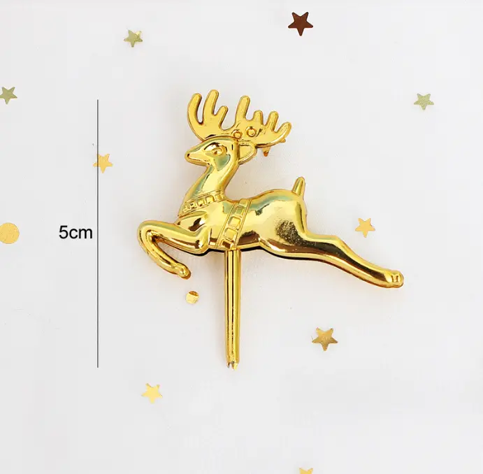 3 pcs Reindeer Christmas theme cupcake topper