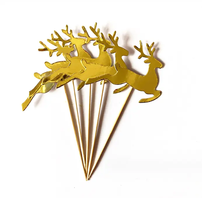 6 pcs Christmas reindeer topper