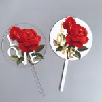 1 pcs love rose day cake topper