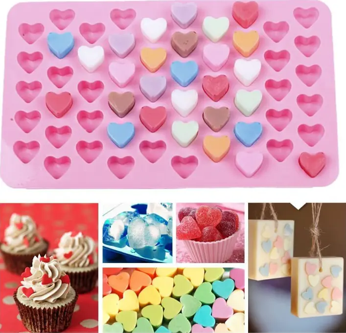 1 pcs multiple heart cavity silicone mould