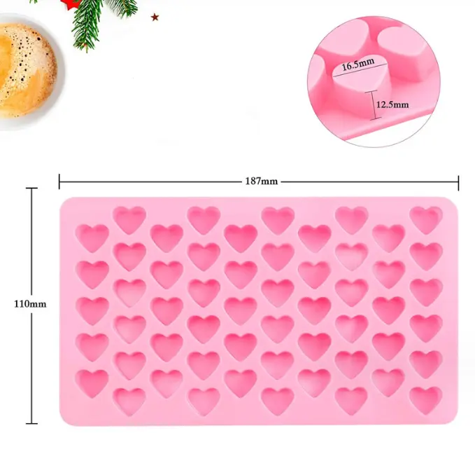 1 pcs multiple heart cavity silicone mould