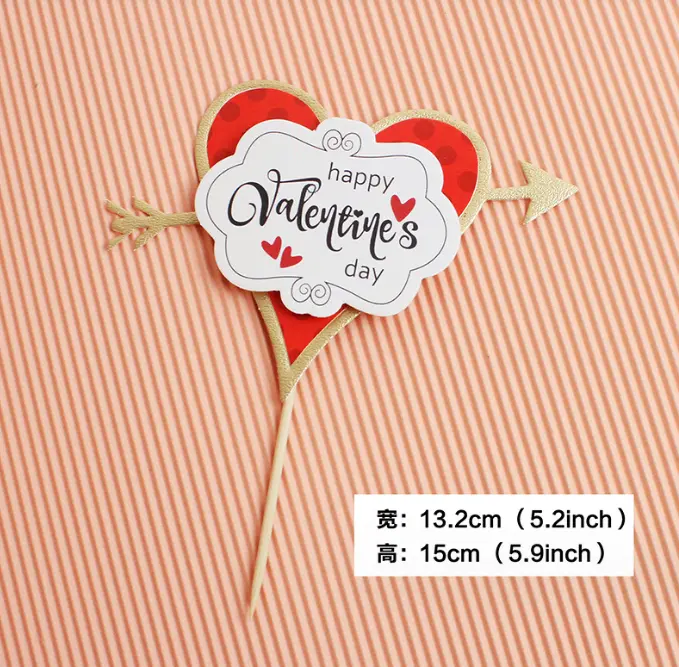 1 pcs Happy Valentine Day cake topper
