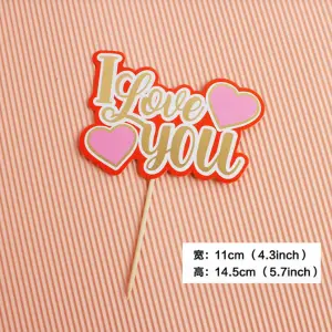 1 pcs I love you cake topper