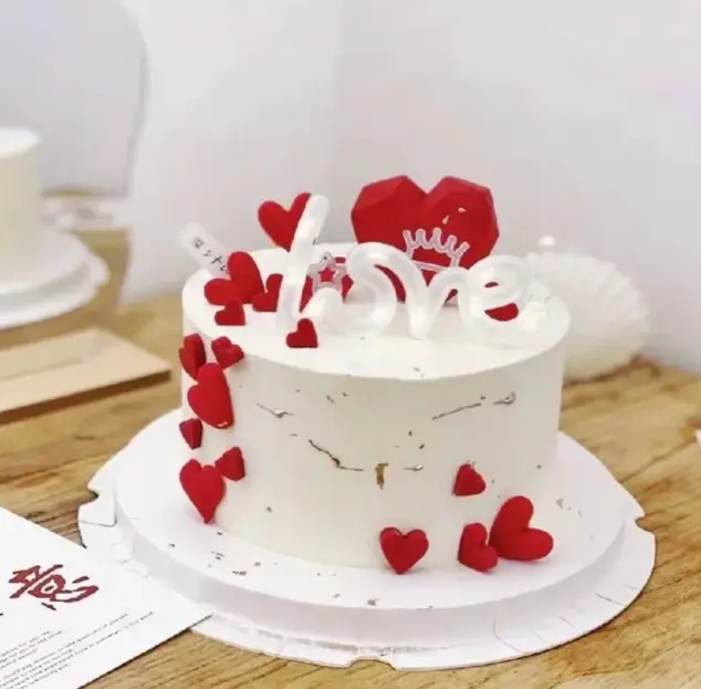 1 pcs led love cake toy topper